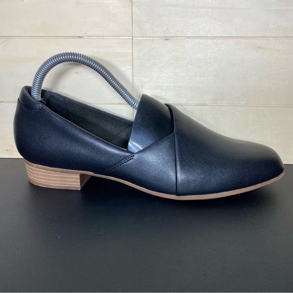 Clarks Shoes - Clarks Juliet Palm Black Leather Slip-Ons Women's Size 9 M Shoes Loafers